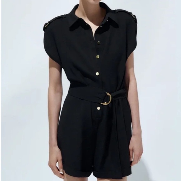 Zara Pants - Zara Black Short Jumpsuit